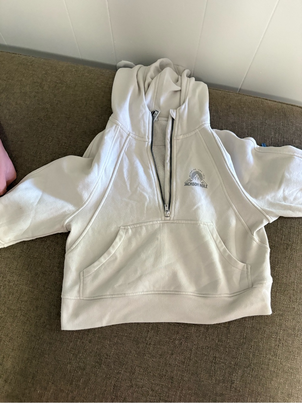 Kids' Hooded Pullover Jacket - Cream
